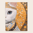 White Klimt Cat in Beautiful Dress Notebook Gallery Image 4