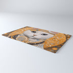 White Klimt Cat in Beautiful Dress Rug Gallery Image 3