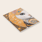 White Klimt Cat in Beautiful Dress Notebook Gallery Image 3