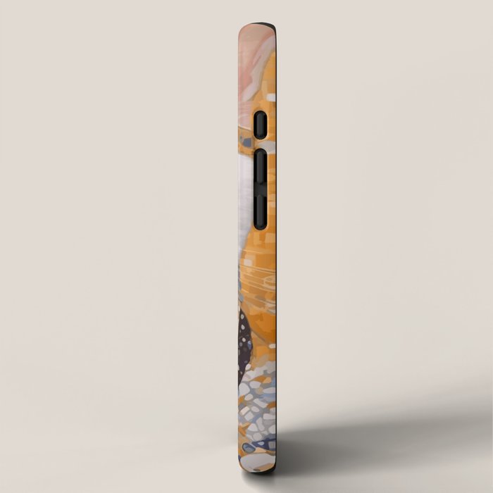 White Klimt Cat in Beautiful Dress iPhone Case Gallery Image 2
