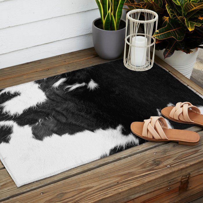 Modern Cowhide Outdoor Rug Gallery Image 2