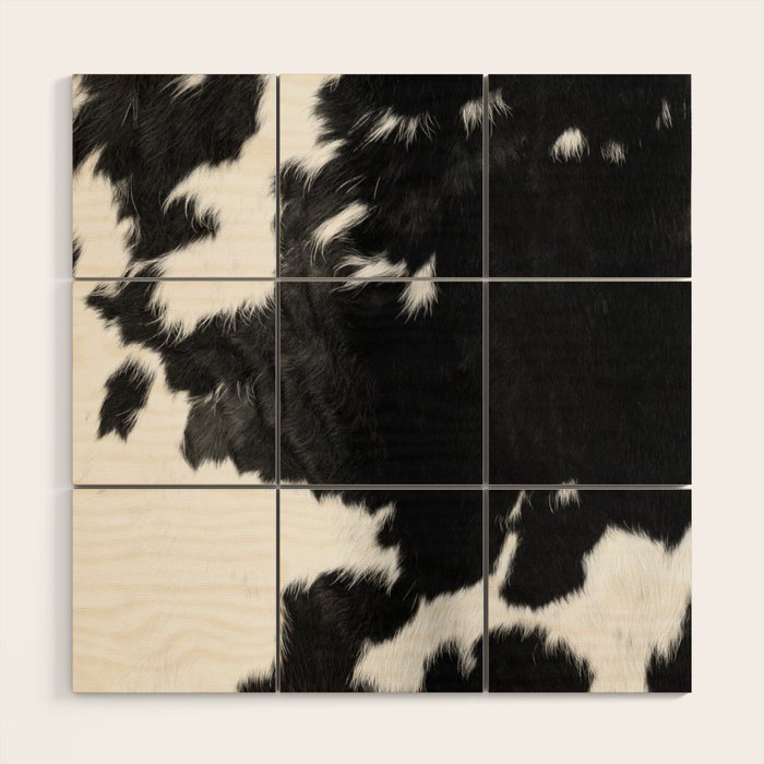 Modern Cowhide Wood Wall Art Gallery Image 1