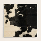 Modern Cowhide Wood Wall Art Gallery Image 1