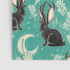 Jackalope - teal & black Poster Gallery Image 3