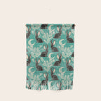 Jackalope - teal & black Wall Hanging Gallery Image 1