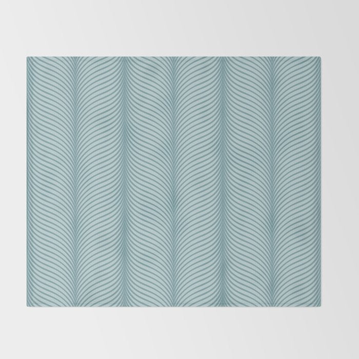 Elysian XVI Botanical Teal Throw Blanket Gallery Image 2