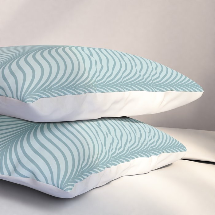 Elysian XVI Botanical Teal Pillow Sham Gallery Image 3