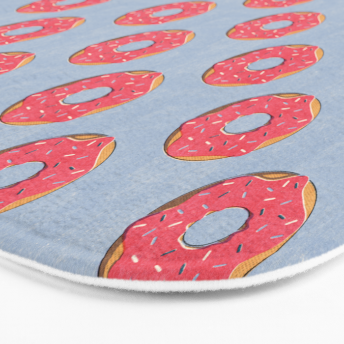 FAST FOOD / Donut - pattern Bath Mat Gallery Image 3
