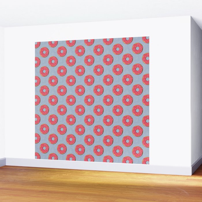 FAST FOOD / Donut - pattern Wall Mural Gallery Image 2