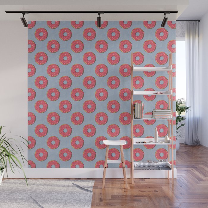 FAST FOOD / Donut - pattern Wall Mural Gallery Image 1
