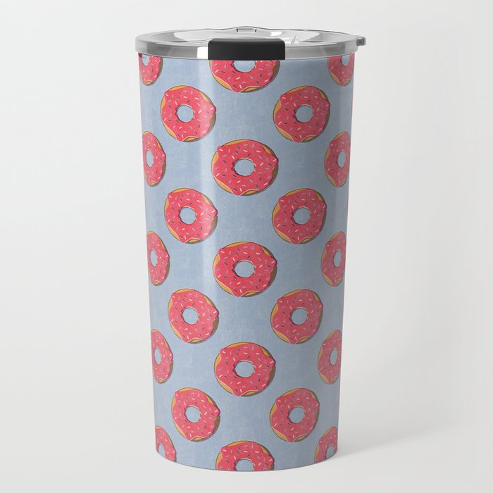 FAST FOOD / Donut - pattern Travel Mug Gallery Image 1