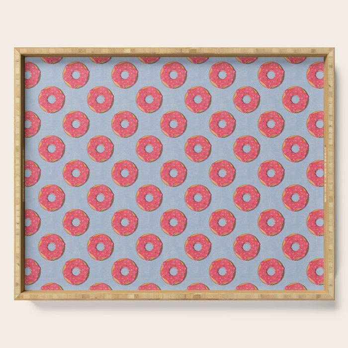 FAST FOOD / Donut - pattern Serving Tray Gallery Image 1
