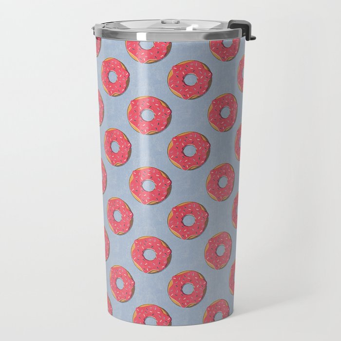 FAST FOOD / Donut - pattern Travel Mug Gallery Image 2