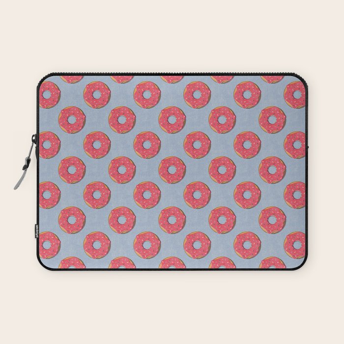 FAST FOOD / Donut - pattern Laptop Sleeve Gallery Image 1
