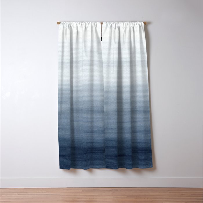 Ocean Watercolor Painting No.2 Window Curtain Gallery Image 3