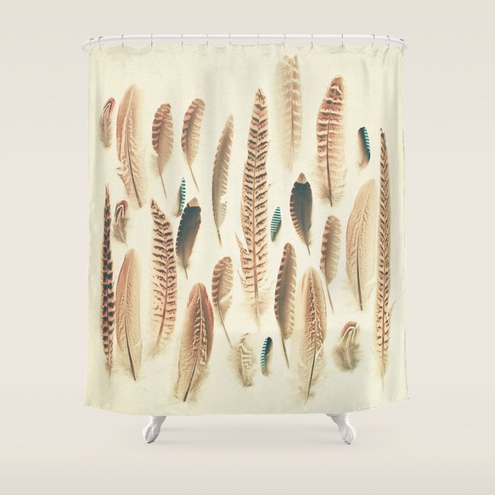 Found Feathers Shower Curtain Gallery Image 1
