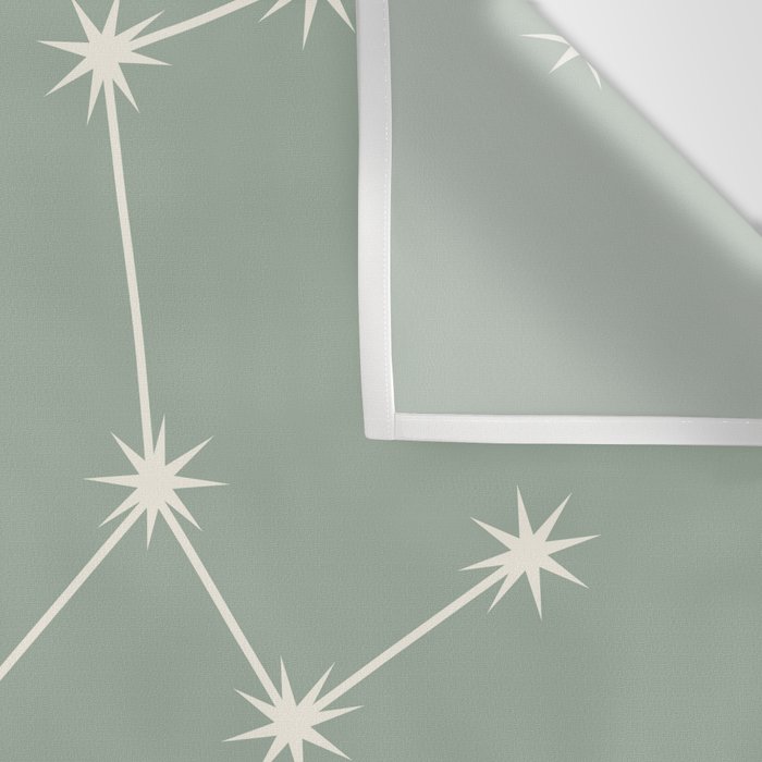 Taurus Zodiac Star Constellation Line Art Soft Sage Wall Tapestry Gallery Image 3