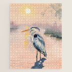 Great Blue Heron at Sunset Jigsaw Puzzle Gallery Image 1