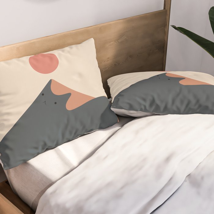 Cat Landscape 92 Pillow Sham Gallery Image 2