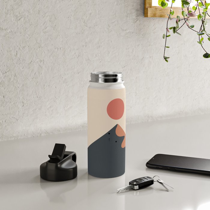 Cat Landscape 92 Water Bottle Gallery Image 4