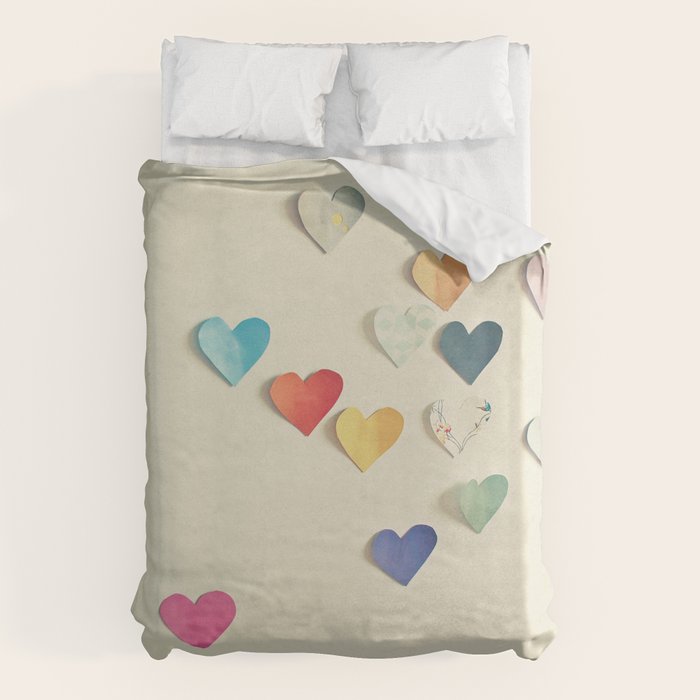 Paper Hearts Duvet Cover Gallery Image 1