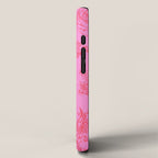 Preppy Pink and Red Botanical Cottage Floral Pattern iPhone Case Gallery Image 2