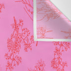 Preppy Pink and Red Botanical Cottage Floral Pattern Wall Tapestry Gallery Image 3