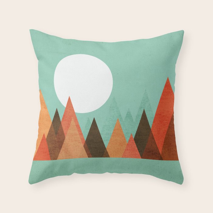 From the edge of the mountains Throw Pillow Gallery Image 6