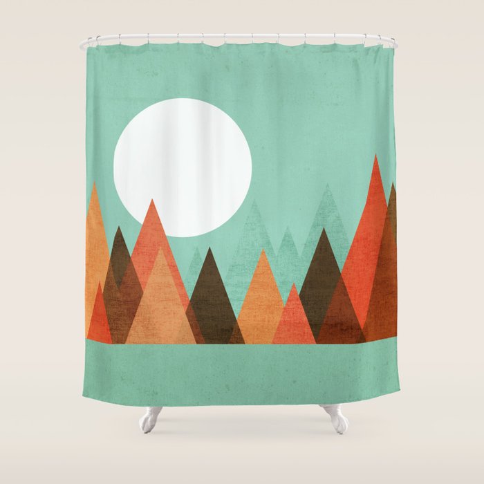 From the edge of the mountains Shower Curtain Gallery Image 1