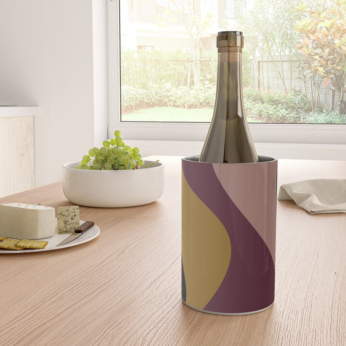 Abstract Color Waves - Bold Retro Wine Chiller Gallery Image 4