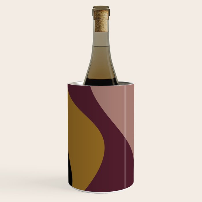 Abstract Color Waves - Bold Retro Wine Chiller Gallery Image 1