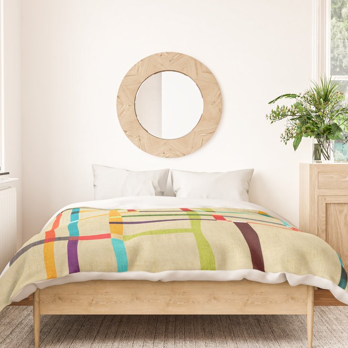 The map (after Mondrian) Duvet Cover Gallery Image 3