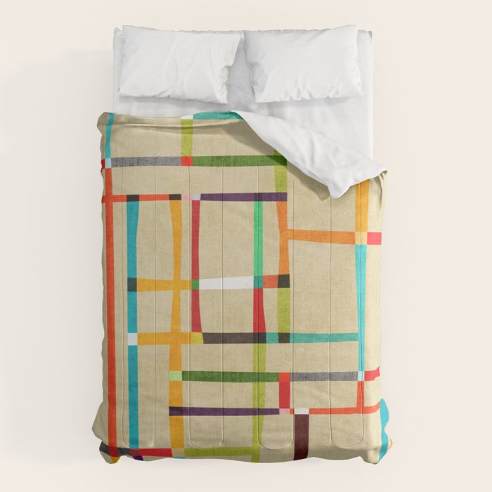 The map (after Mondrian) Comforter Gallery Image 6
