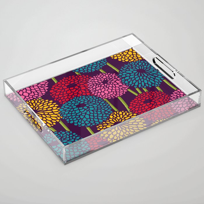 Full of Chrysanth Acrylic Tray Gallery Image 1