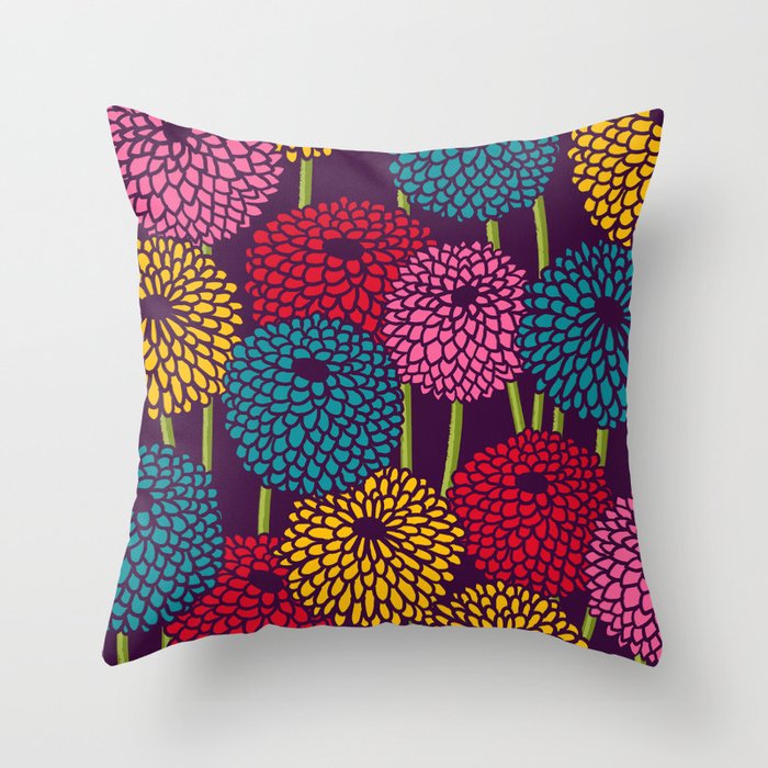 Full of Chrysanth Throw Pillow Gallery Image 6