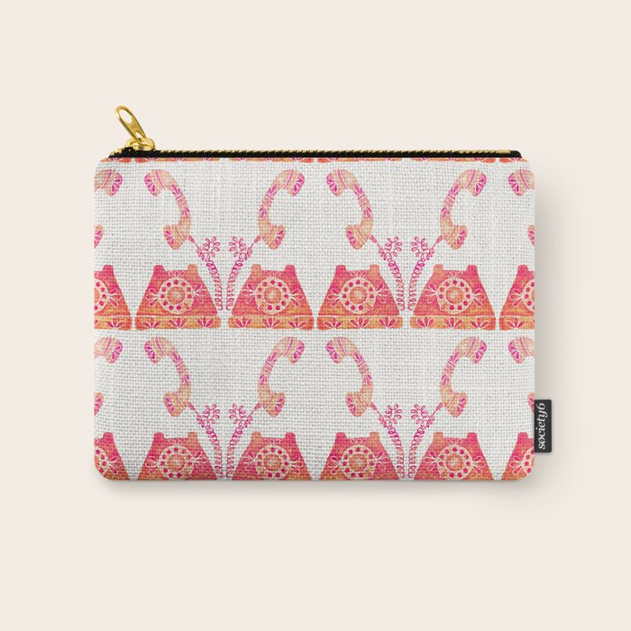 Vintage Rotary Phone - Peach Palette Carry All Pouch Gallery Image 1