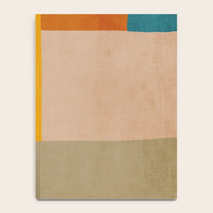 Mid-Century Modern Burnt-Orange Yellow Teal Blue Notebook Gallery Image 4