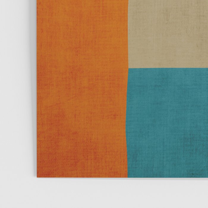 Mid-Century Modern Burnt-Orange Yellow Teal Blue Poster Gallery Image 3