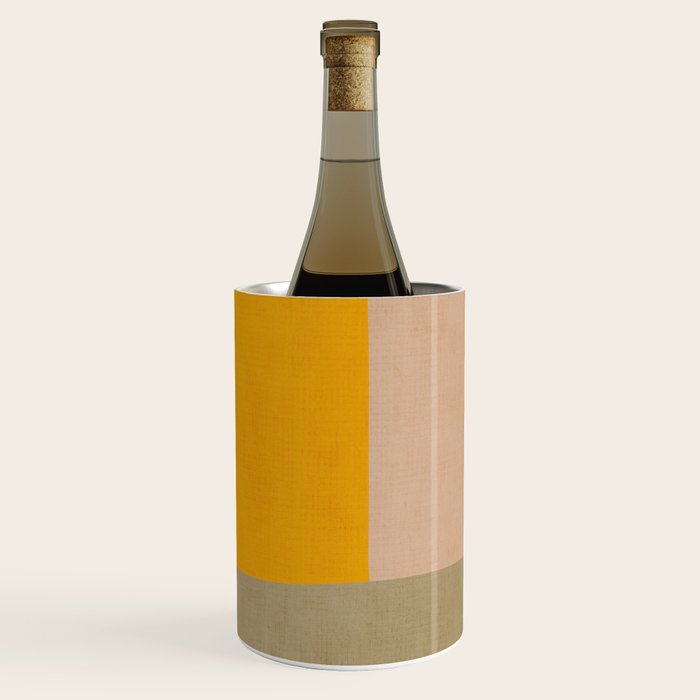 Mid-Century Modern Burnt-Orange Yellow Teal Blue Wine Chiller Gallery Image 1