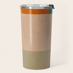 Mid-Century Modern Burnt-Orange Yellow Teal Blue Travel Mug Gallery Image 2