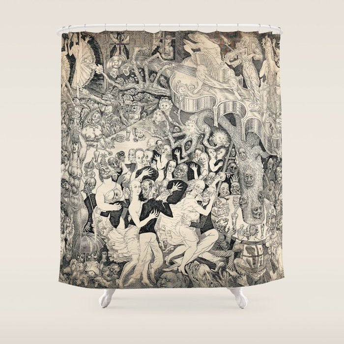 Eduard Wiiralt - Cabaret 1931 Shower Curtain Gallery Image 1