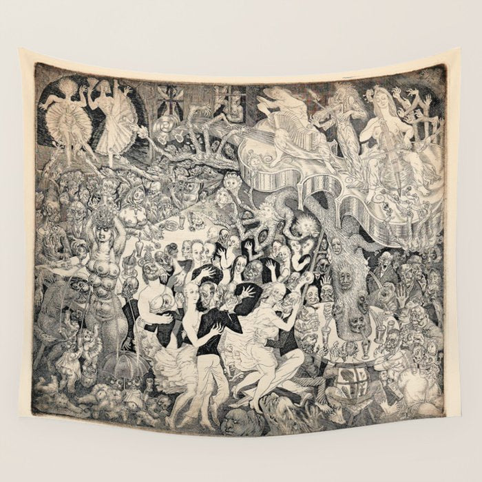 Eduard Wiiralt - Cabaret 1931 Wall Tapestry Gallery Image 1