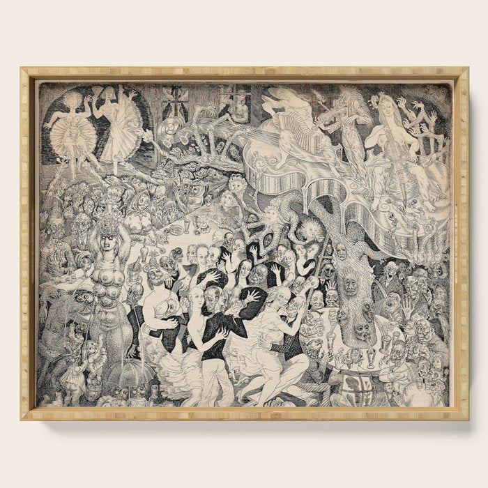 Eduard Wiiralt - Cabaret 1931 Serving Tray Gallery Image 1