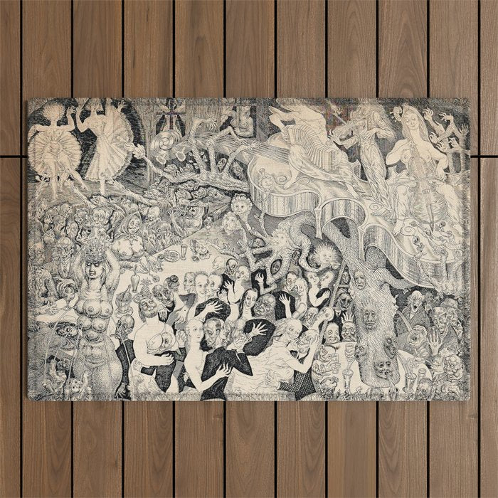 Eduard Wiiralt - Cabaret 1931 Outdoor Rug Gallery Image 1