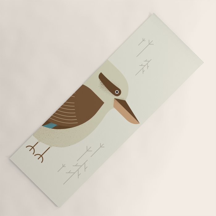 Laughing Kookaburra, Bird of Australia Yoga Mat Gallery Image 1