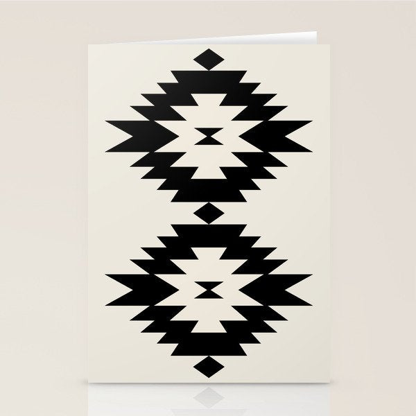 Southwestern Minimalism - Black Neutral Beige Stationery Card Gallery Image 1