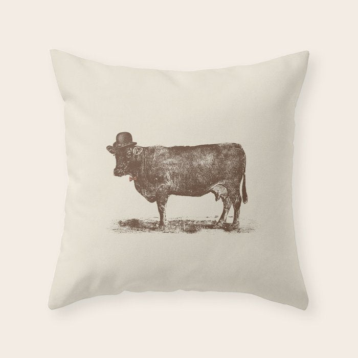 Cow Cow Nut #1 Throw Pillow Gallery Image 6