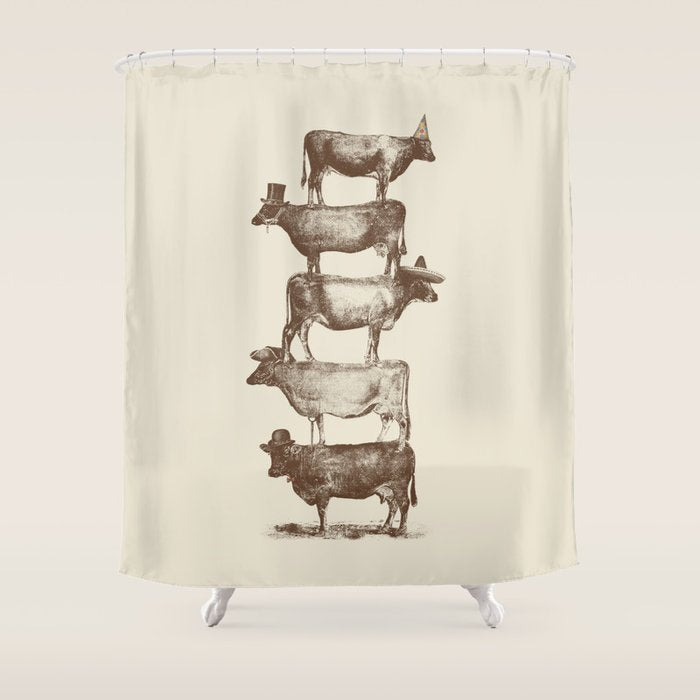 Cow Cow Nuts Shower Curtain Gallery Image 1