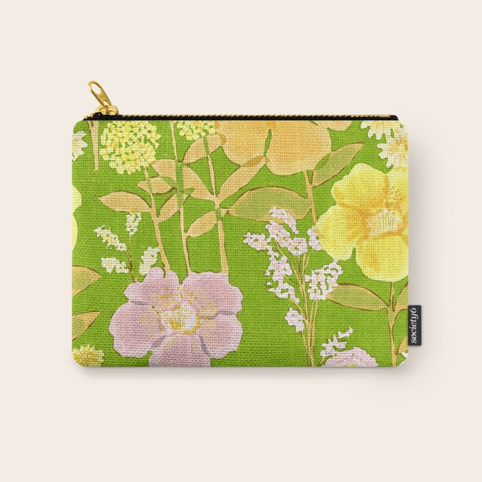 Grandma's Flowers (Green) Carry All Pouch Gallery Image 1