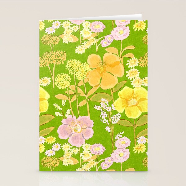 Grandma's Flowers (Green) Stationery Card Gallery Image 1
